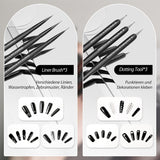 Nagel Pinsel 8 Stück Pinsel Für Gelnägel, Nageldesign Gel Pinsel Dotting Painsel Line Penna Für Nagelack Gel Acryl Nagel Pinsel Nailart Kit Acryl Pinsel Fineliner Nägel Selber Machen