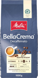 Melitta BellaCrema La Crema kaffebönor 1kg och BellaCrema Decaffeinato koffeinfria kaffebönor 1kg