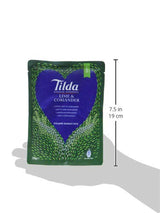 TILDA ångat basmatiris med lime och koriander för mikrovågsugn, 250 g