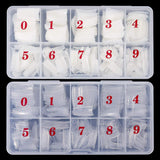 1000st lösnaglar 10 storlekar Naturliga nagelspetsar Konstgjorda franska nagelspetsar Konstgjorda nagelspetsar lösnagelspetsar Box Art Tips för kvinnor tjejer