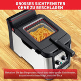Tefal FR600D Clear Duo fritös, fritering med mindre rök och lukt, kapacitet 1,2 kg, termostat, timer, stort visningsfönster utan imma Hushållsapparater Naty Shop