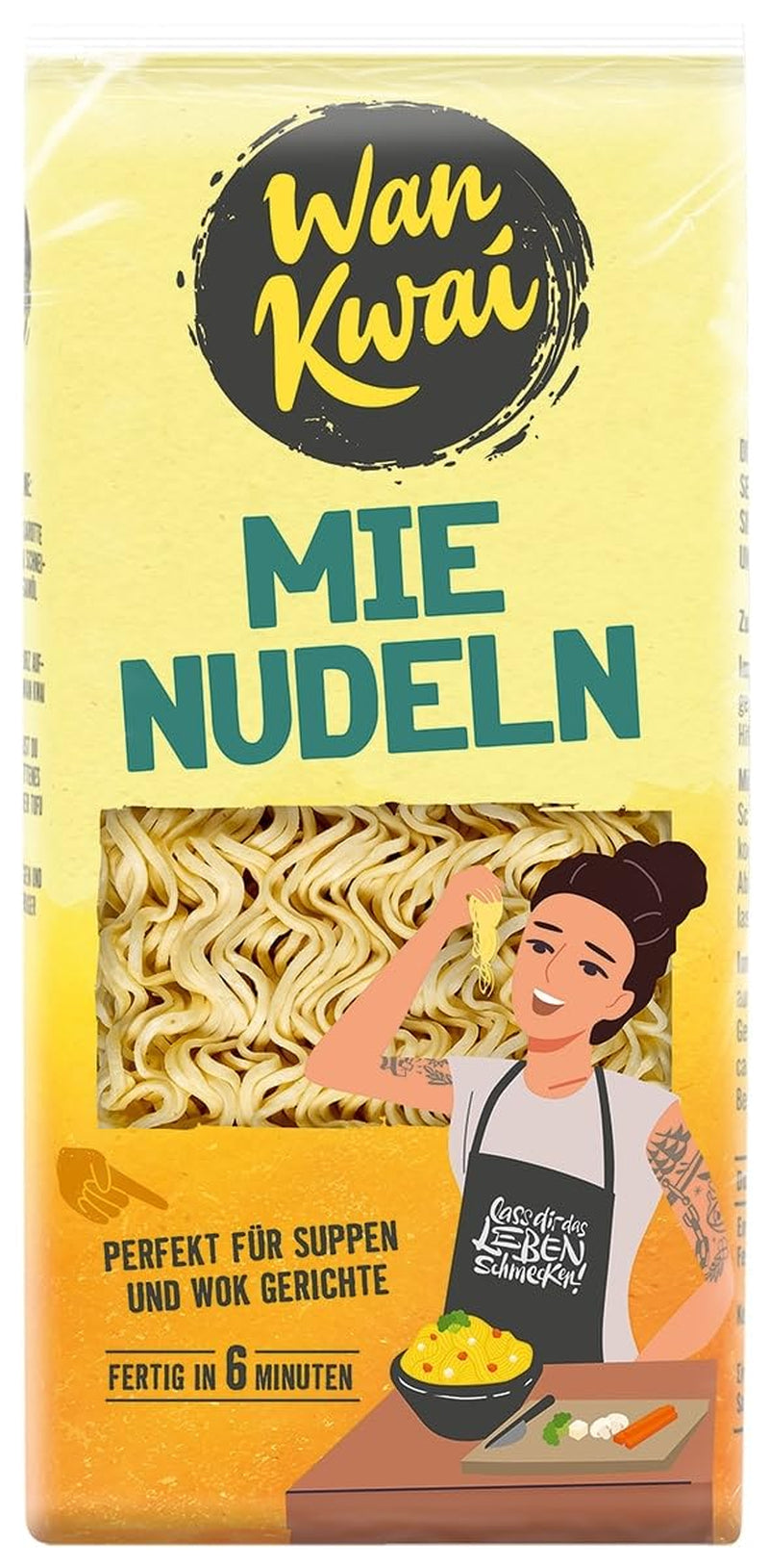 Wan Kwai Mie Nudlar 250g: Mångsidig i soppor och wokrätter, snabbt tillagade på 6 minuter, upptäck smaken av det asiatiska köket och dra nytta av högkvalitativa ingredienser.