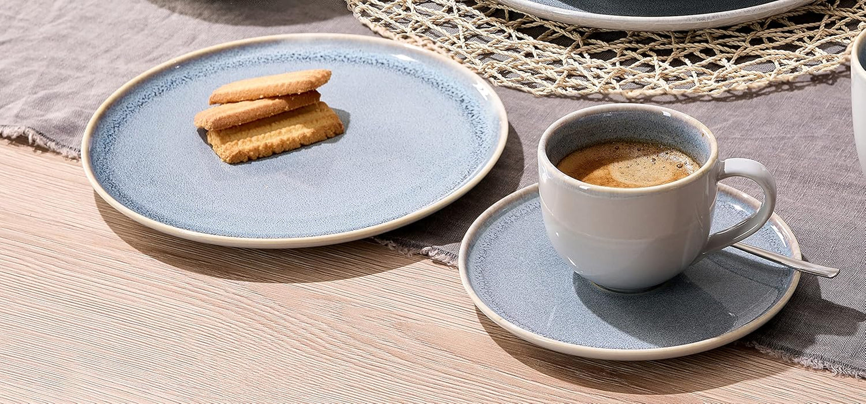 Ritzenhoff & Breker Skagen Stenkaffeservering, 12 stycken, gråblå
