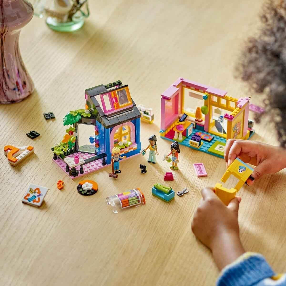 LEGO Friends Vintage Fashion Store Byggset för barn med leksaksaffär, figurer och katt, förebild för socio-emotionell utveckling, present till 6-åriga flickor och pojkar 42614 Byggset Besuche den LEGO-Store