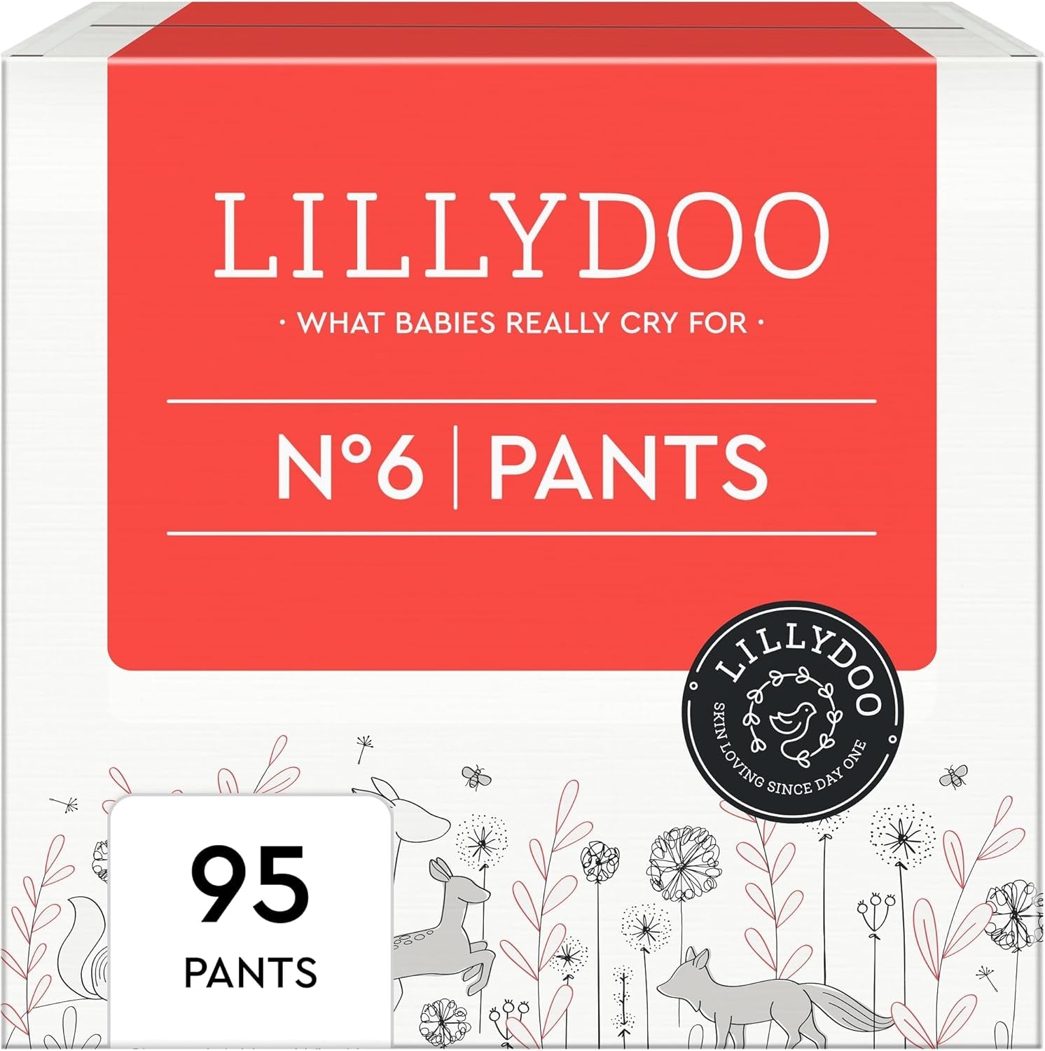 LILLYDOO hudvänliga byxor storlek 5 (12-17 kg) Månadslåda (105 stycken)