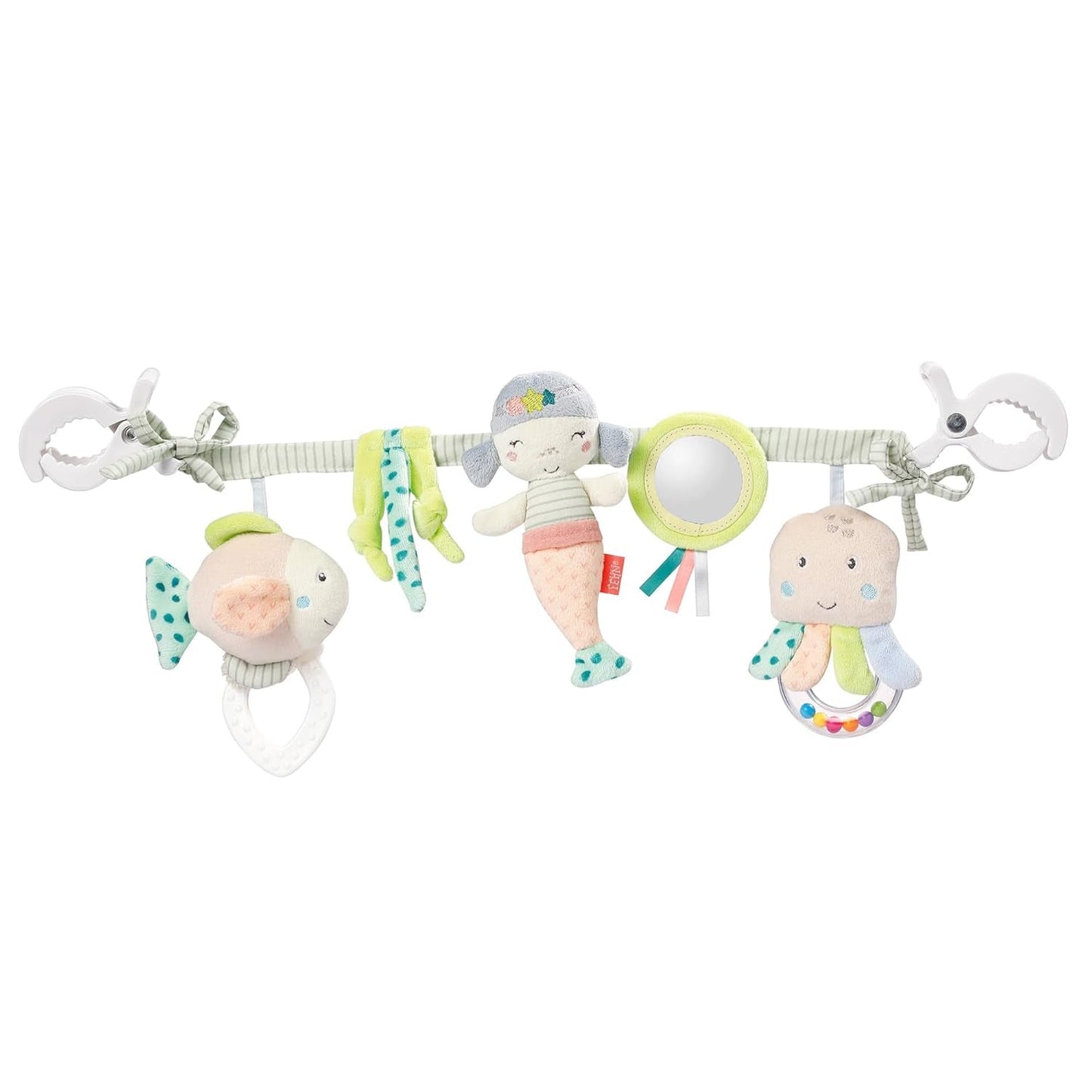 Fehn Baby mobilkedja Panda Baby Mobile - babymobilkedja med söta figurer - flexibel hängande babyleksak - barnvagnsleksak för bebisar och småbarn från 0+ månader Babyleksaker Naty Shop Småbarn