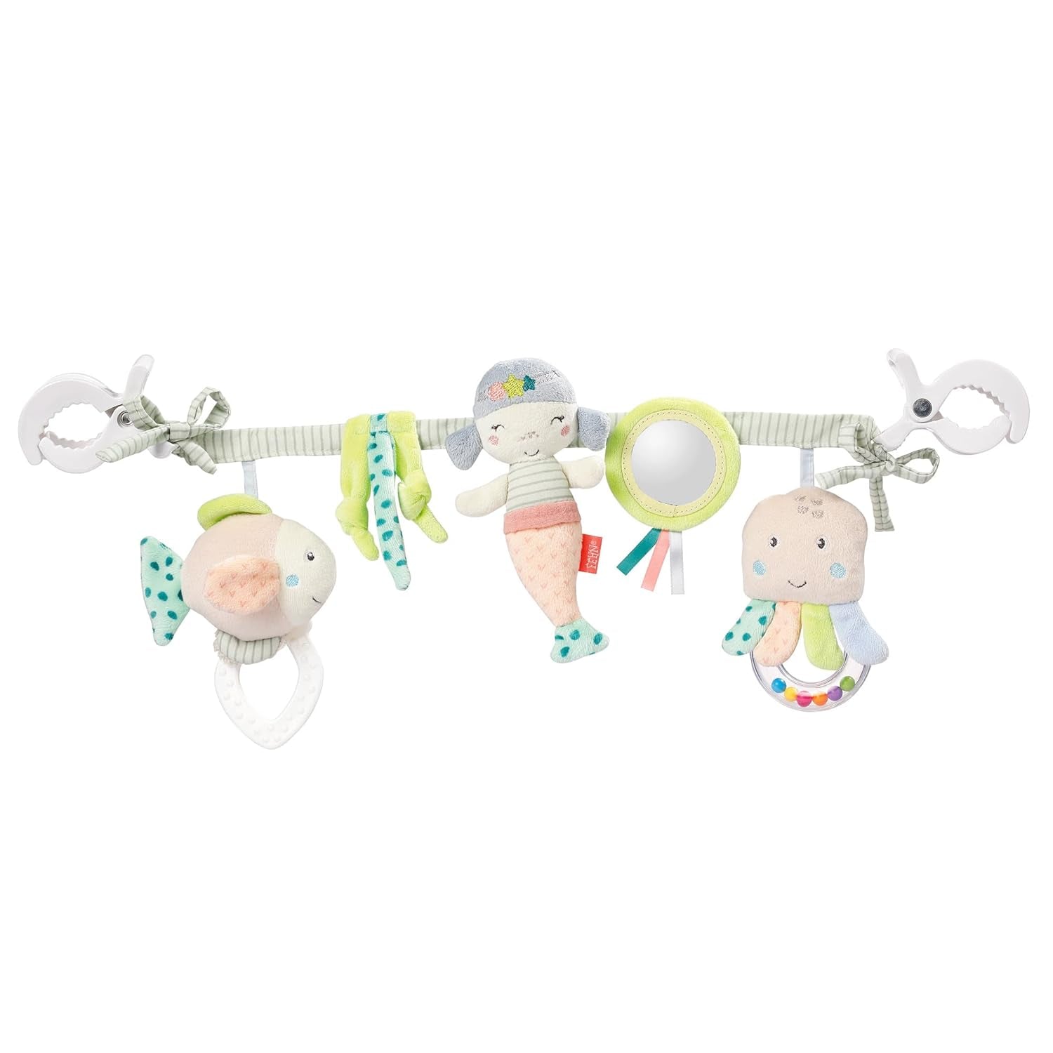Fehn Baby mobilkedja Panda Baby Mobile - babymobilkedja med söta figurer - flexibel hängande babyleksak - barnvagnsleksak för bebisar och småbarn från 0+ månader Babyleksaker Naty Shop Småbarn