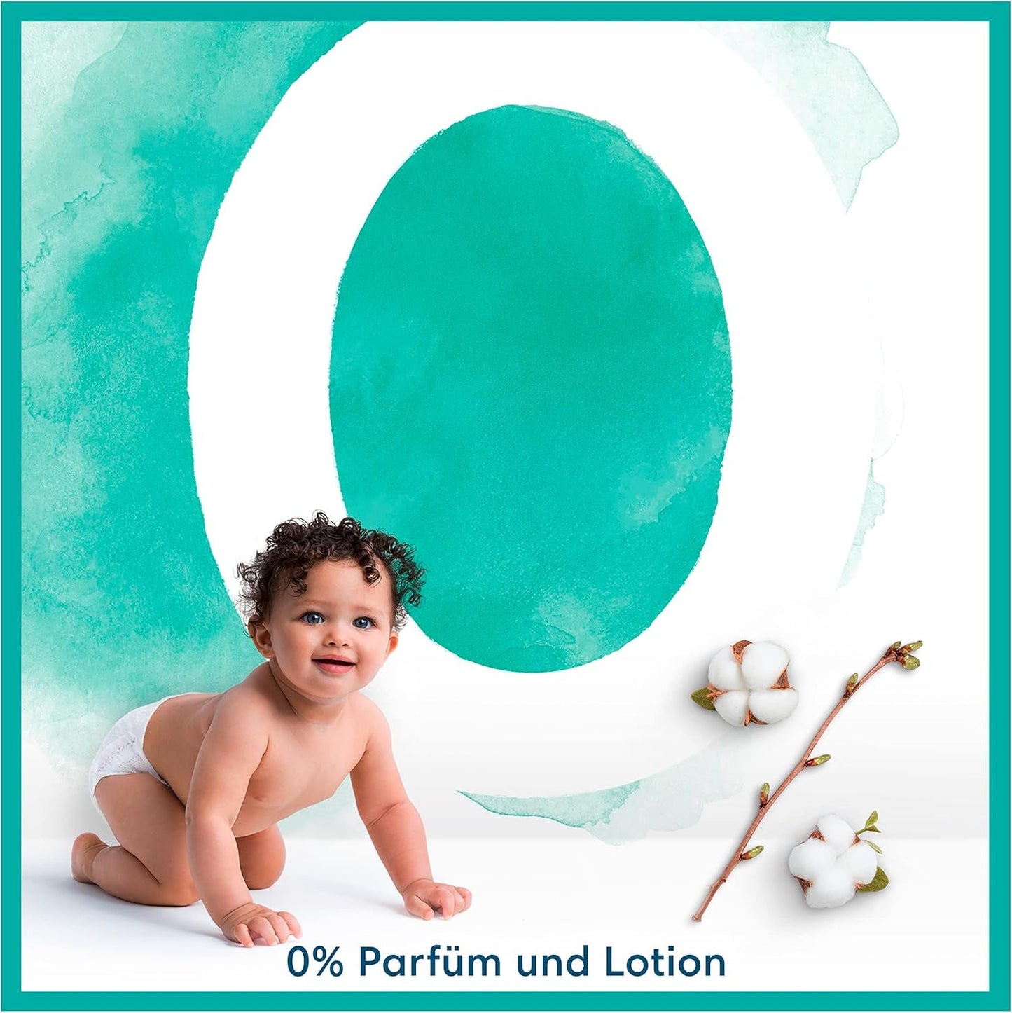 Pampers babyblöjor, storlek 2 (4-8 kg), Harmony, Half Moon Box, skonsamt hudskydd och växtbaserade ingredienser, 240 Count