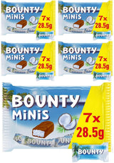 Bounty Minis Choklad Bulk Pack, Fine Coconut Mini Chokladkakor, 227 g, Choklad presentidé, Choklad Bulk Pack