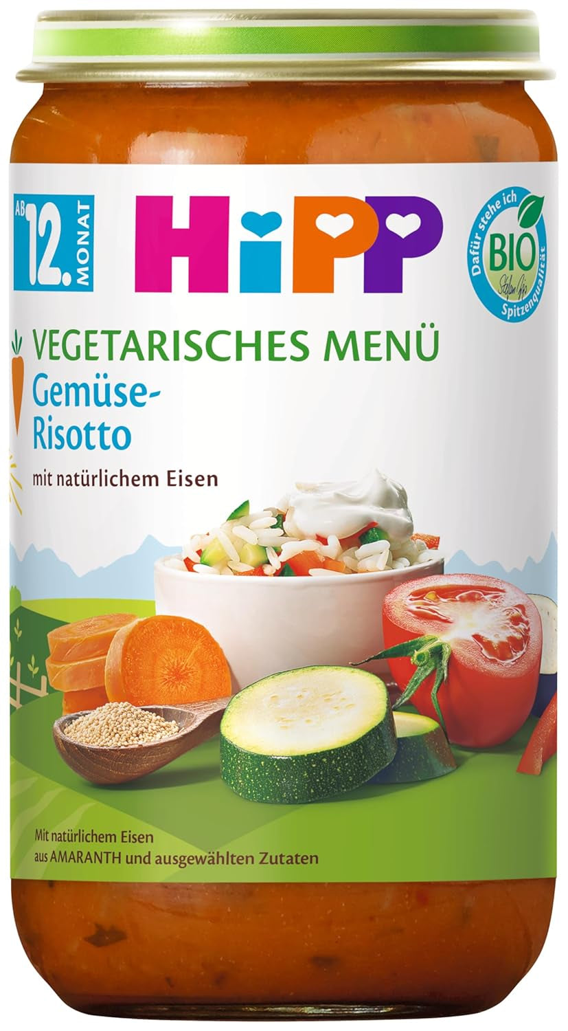HiPP ekologiska måltider från 12 månader Risotto med grönsaker, förpackning om 6