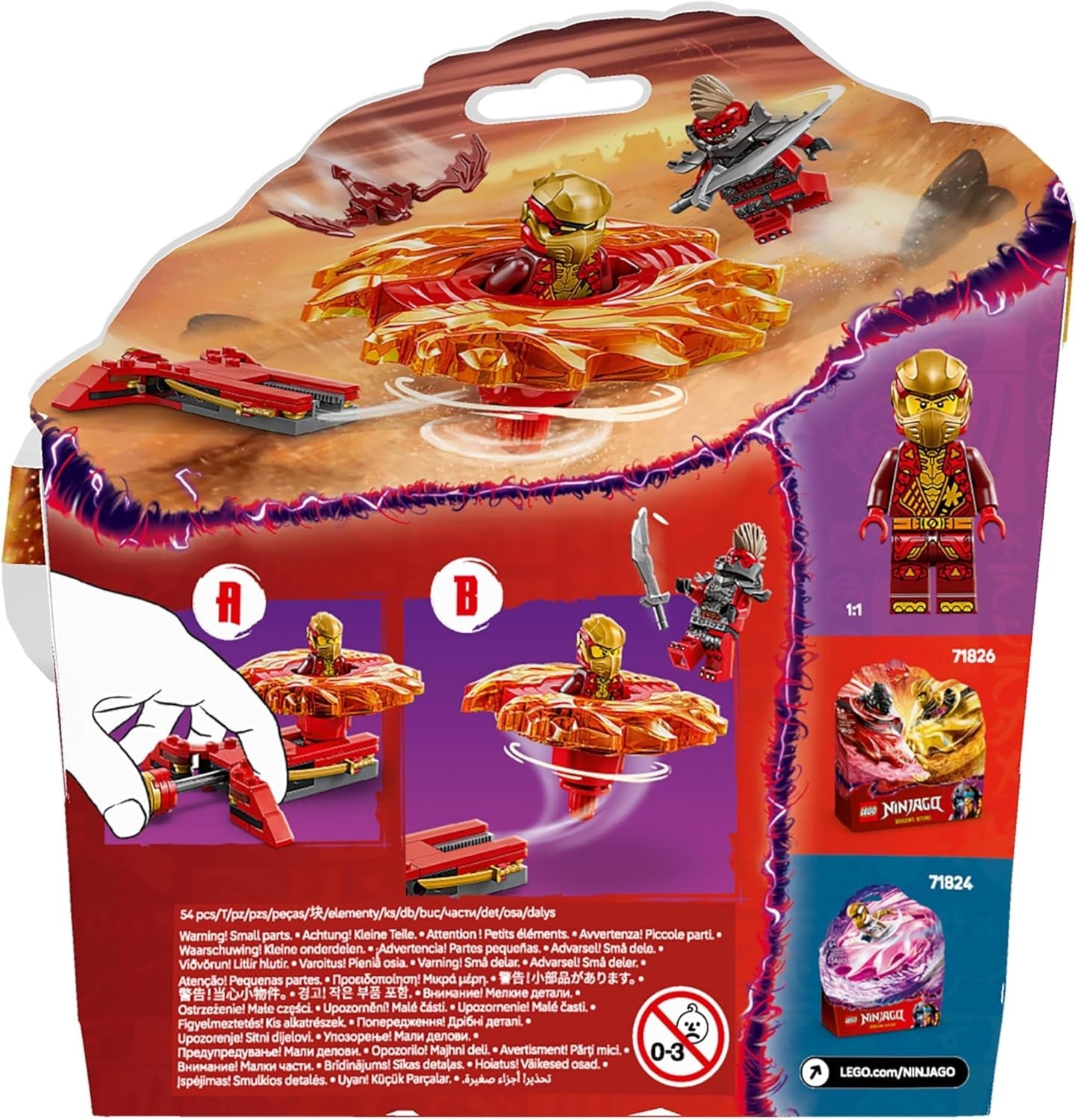 LEGO NINJAGO Kai's Dragon Spinjitzu Spinner - Action Ninja-leksak med 2 minifigurer - Litet lekset för barn - Presentidé för pojkar och flickor från 6 år och uppåt 71823 Byggset Besuche den LEGO-Store