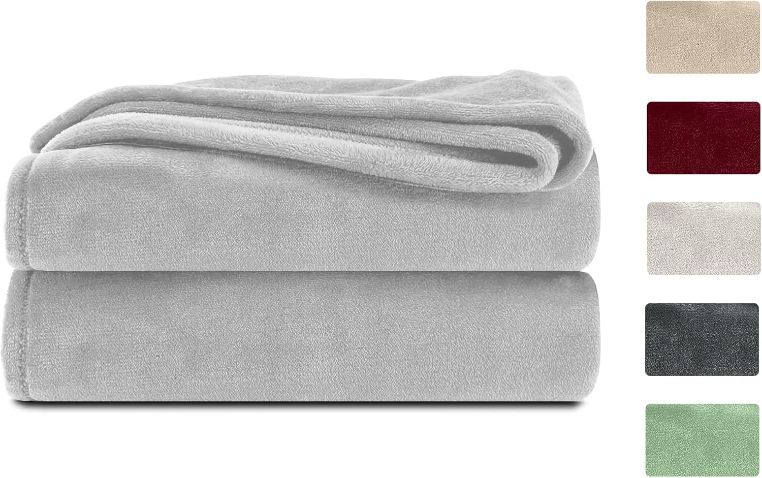 Komfortec fluffig filt, bekväm filt, fleecefilt, Oeko-Tex certifierad, supermjuk, 150X200 Cm, 260 G/M², beige Sängar och filtar Besuche den Komfortec-Store Grå 220 X 240 Cm