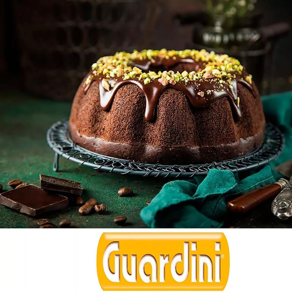 Rossana, Puddingform med kon 23 cm, non-stick beläggning, röd/grå färg, rostfritt stål Formar och bakplåtar Naty Shop