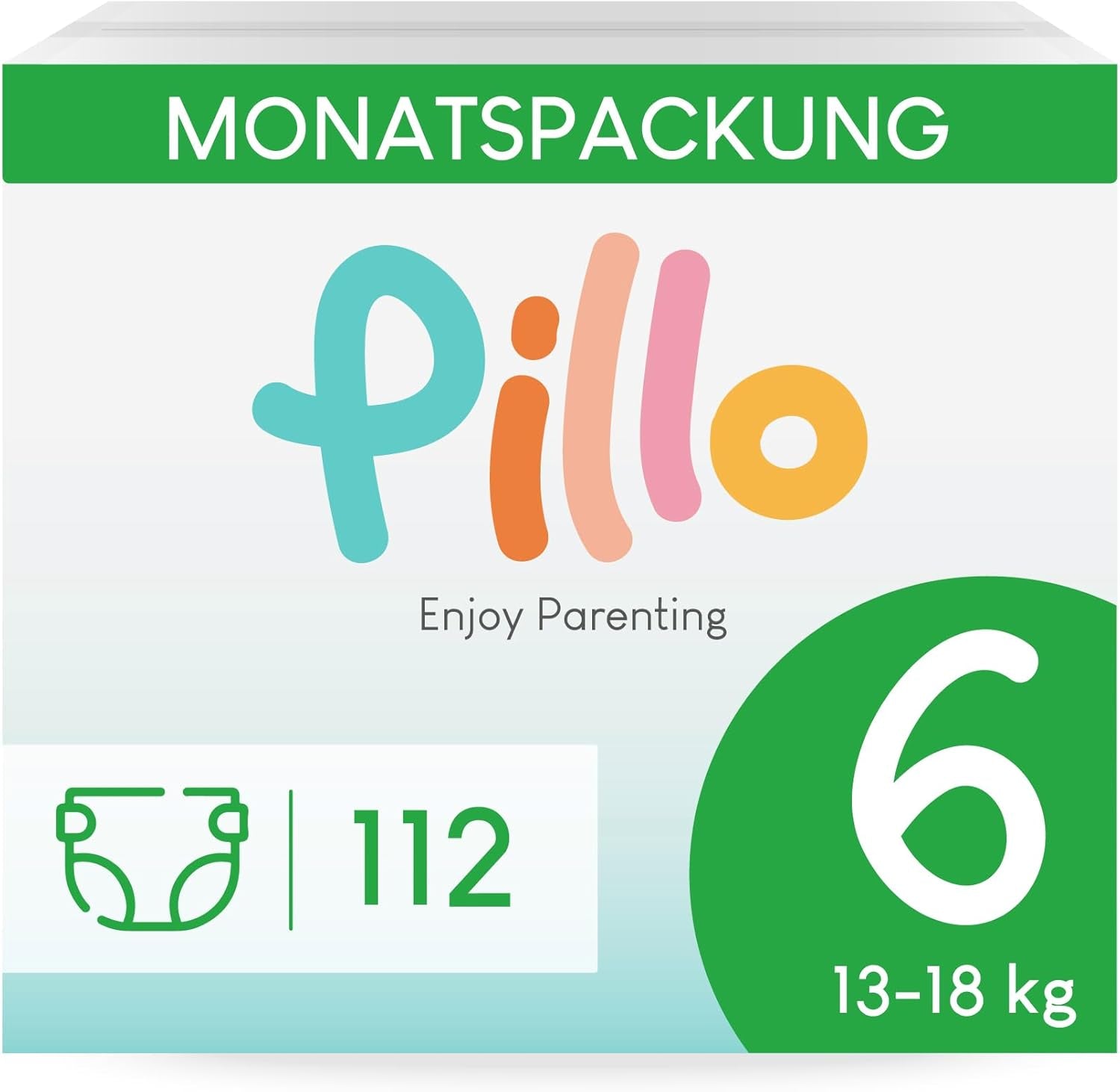 Blöjor Pillo 3 - Kartong med 168 blöjor, 6 förpackningar med 28 blöjor, storlek 3 - Midi (6-10 kg) - Blöjor för bebisar