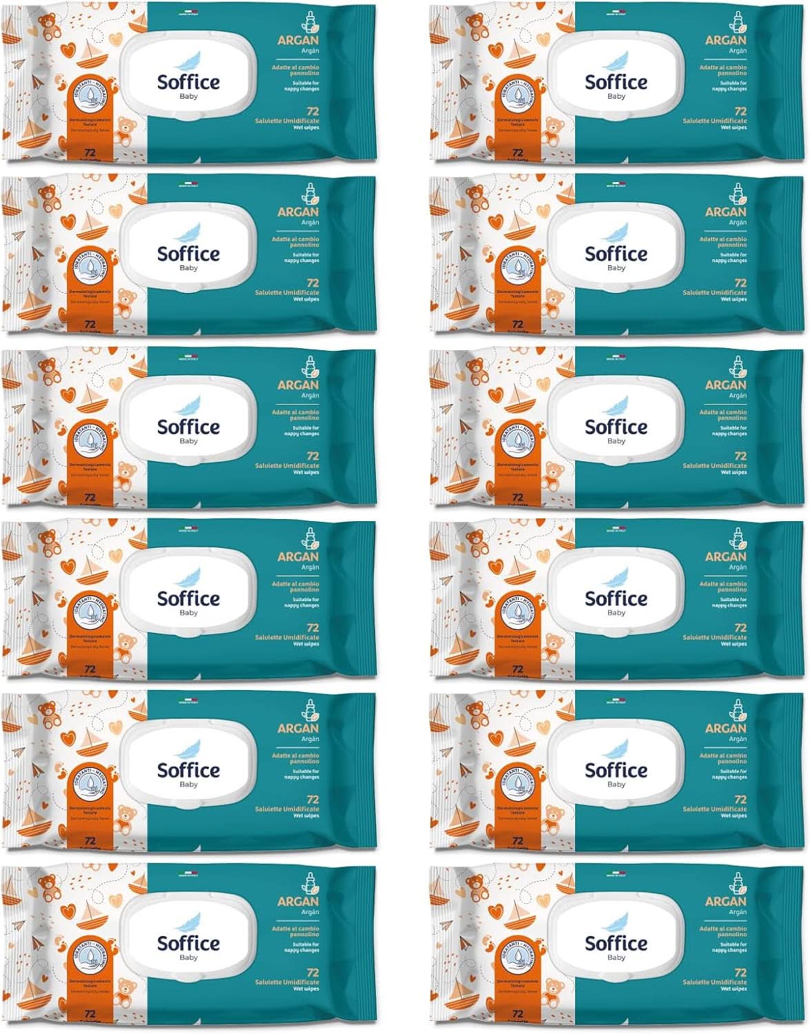 Feuchttücher Für Neugeborene, 72 Stück, Pop-Up Argan – Zubehör och produkter för Die Hygiene Des Babys, Ideal Für Diadelwechsel Und Kindergarten – Baby Wipes Sanft Und Reinigend – 12 Packungen Naty Shop