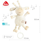 Fehn speldosa baby sömnhjälp får - plyschleksak med fäste - sömnhjälpslåt "Brahms vaggvisa" - barnleksak för resor och hem - musikleksaker för bebisar och barn Bebe Naty Shop Toys