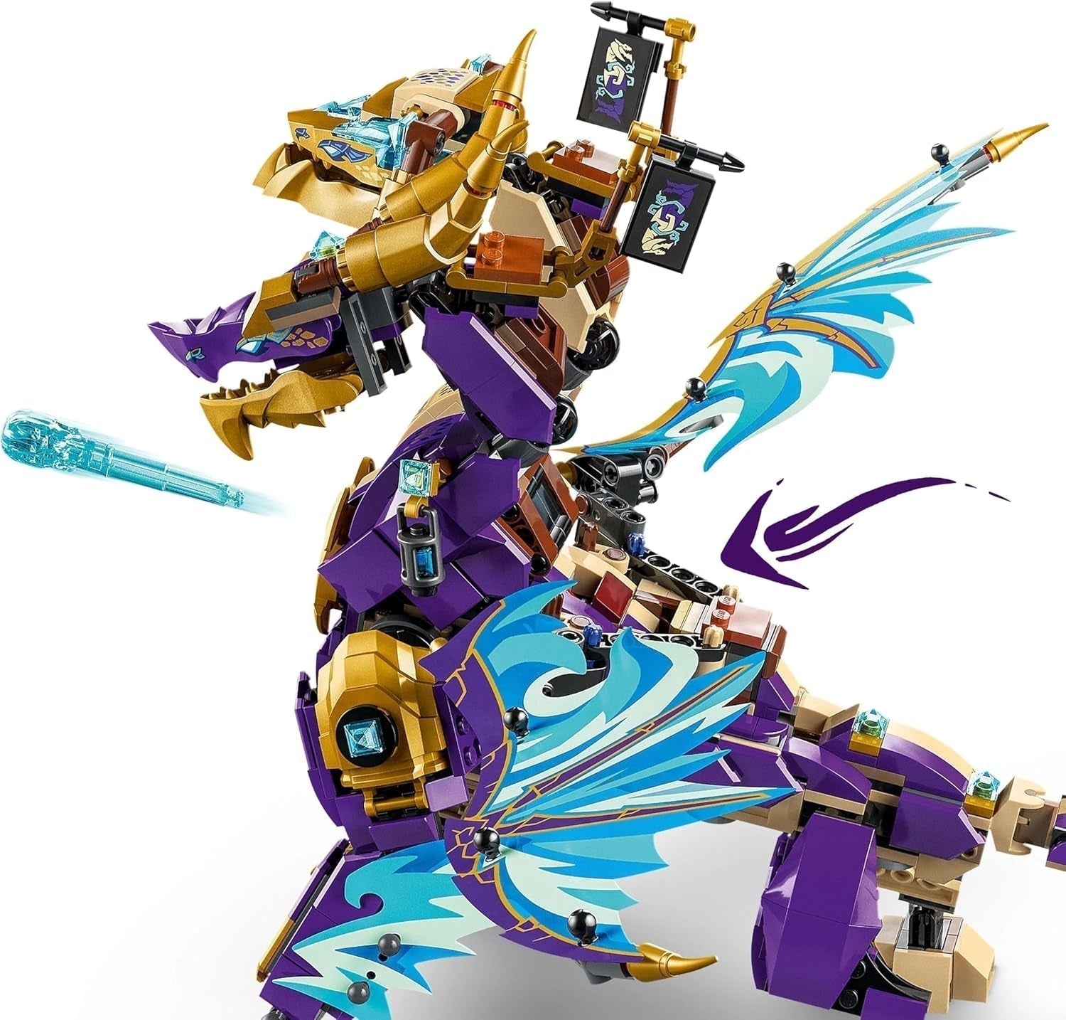 LEGO NINJAGO Lightbow Dragon - leksak med 8 minifigurer och ett Spinjitzu-hjul - interaktiv ninjabyggleksak för pojkar och flickor över 9 år - presentidé för fans 71836 Byggset Besuche den LEGO-Store