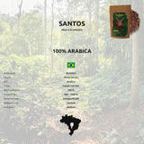 Santos | Kaffebönor 2500g - 100% Arabica från Brasilien | för espresso, cappuccino eller starkt filtrerat kaffe | Omni Roast | Klassiskt kaffe - den perfekta introduktionen till specialkaffe