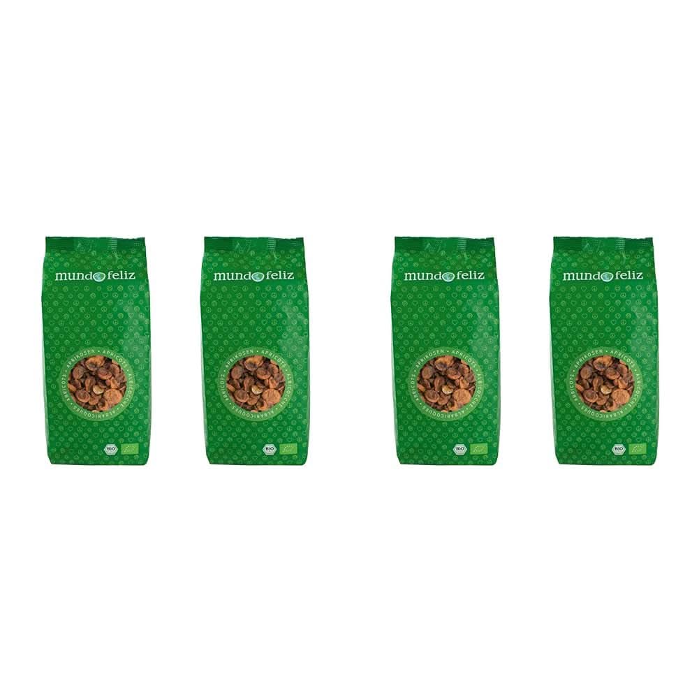 Mundo Feliz, Torkade aprikoser med gropar från ekologisk odling, 2 x 500 gram Naty Shop torkade produkter 4 x 500 gram