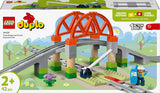 LEGO DUPLO Town Järnvägsbro och spår - Expansionsset, present till barn från 2 år, bygg- och återuppbyggnadsset, förskola utvecklingsset, pedagogisk leksak 10426 Byggset Besuche den LEGO-Store
