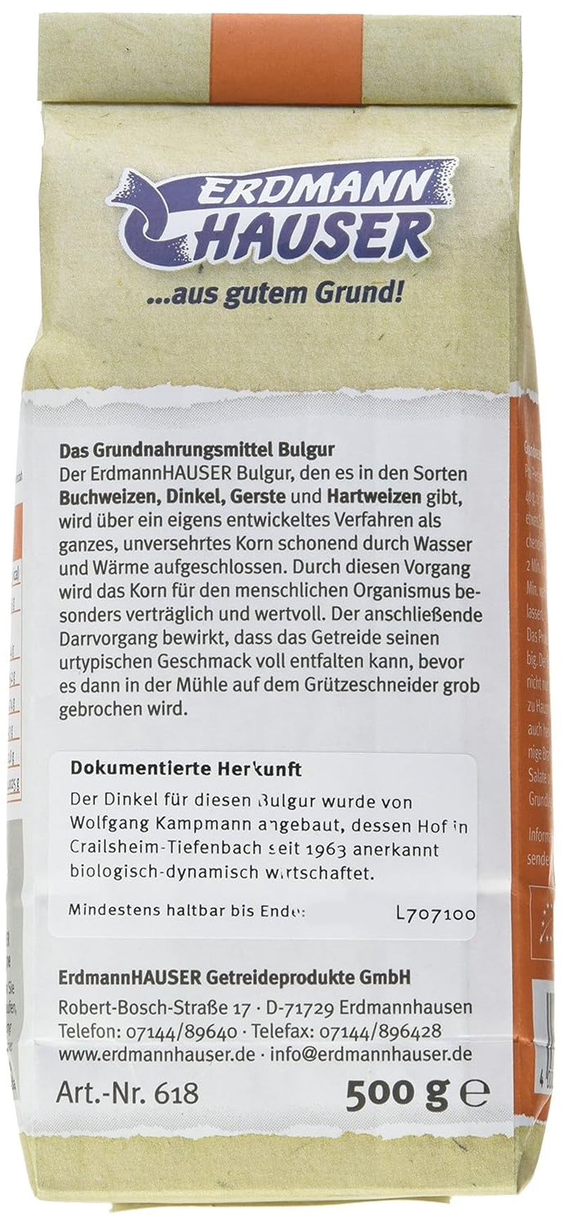 Bulgur Demeter från spelt | lokalt alternativ till ris | 500 g