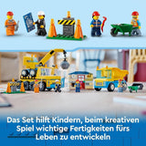 LEGO 60391 City Construction Vehicles and Wrecking Ball Kran, grävmaskin, dumper och transportfordonsleksak, pedagogisk leksak för barn 4 år och uppåt Byggset Besuche den LEGO-Store