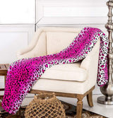 Hem Måste Drottning/Kung Zebra Giraff Safari Djurtryck Hela säsongen Super Mjuk Varm Soffa Sängfilt Säng Storlek Rosa Polyester Rosa Leopard Täcken & täcken Naty Shop Standardtitel