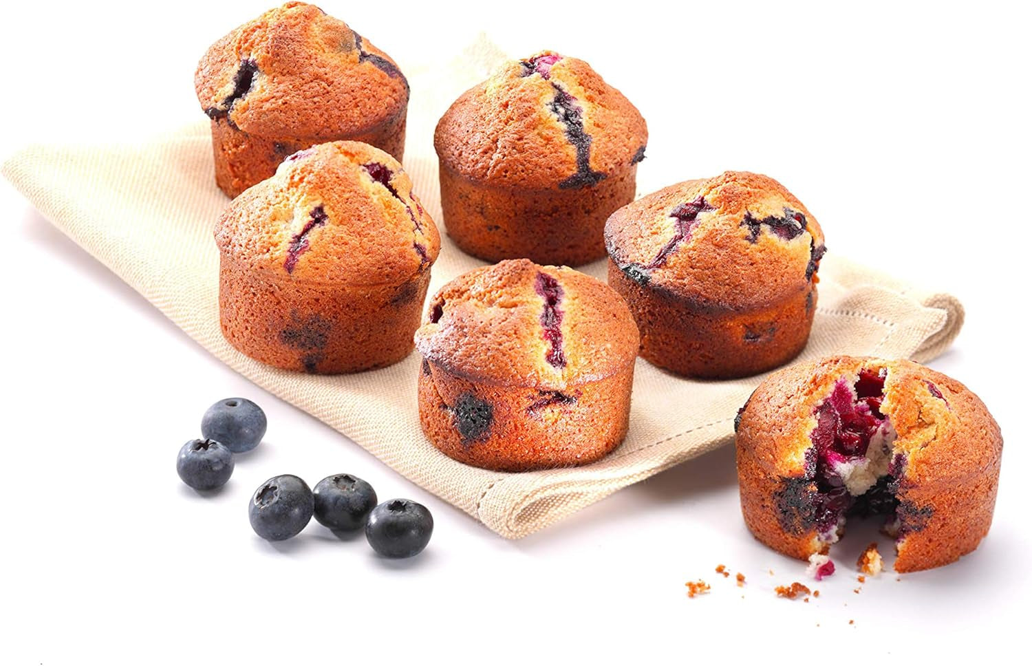 Pyrex BANDEJA 6 MAGDALENAS ASYMETRIA PX Muffinförmchen, Metall, Bunt, 6 Magdalena Formar och bakplåtar Naty Shop