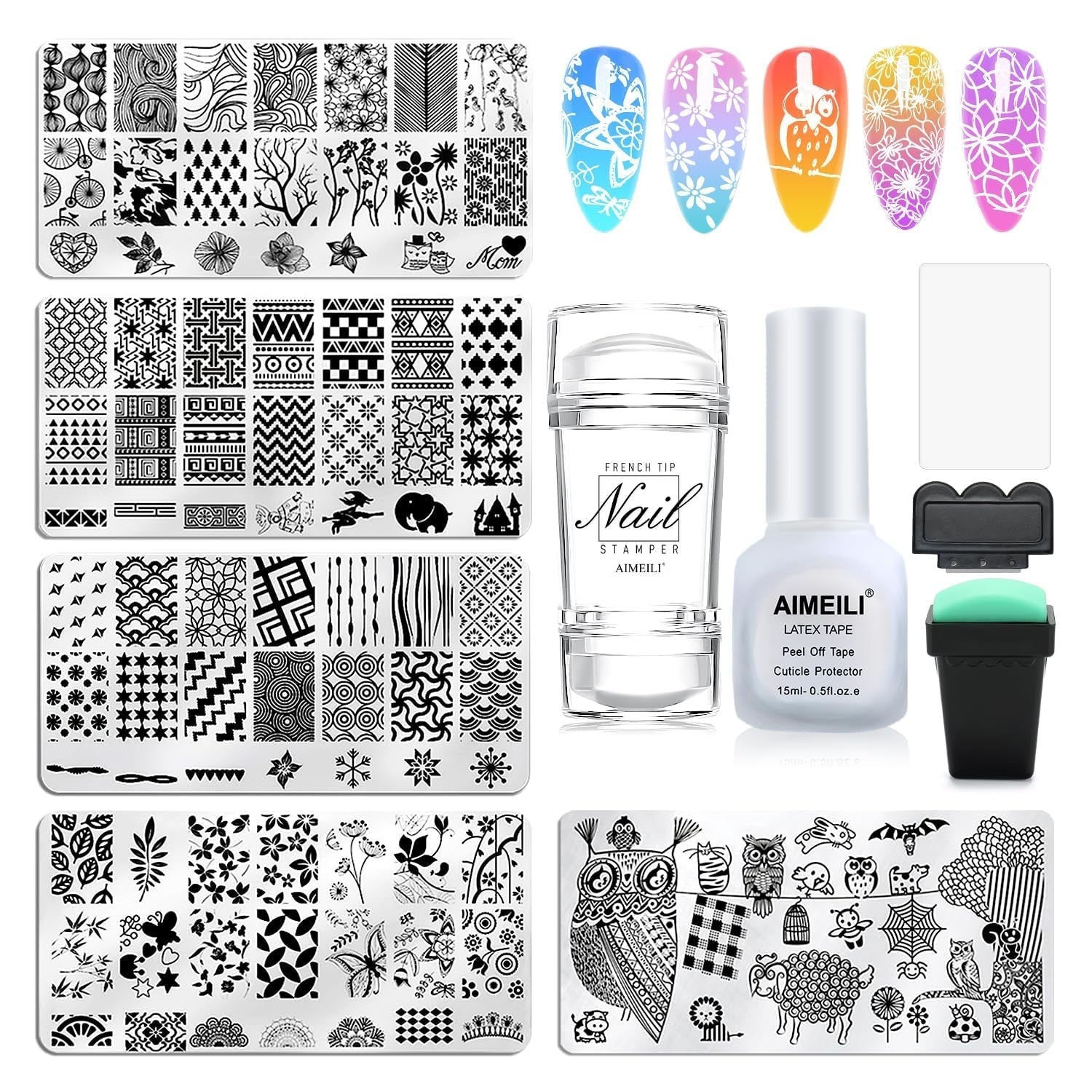 AIMEILI Latex Peel off Tape Nagelleck Korrektor Hautschutz Fingerskydd Für Nail Art Palisade Geruchlos Weiß 15Ml