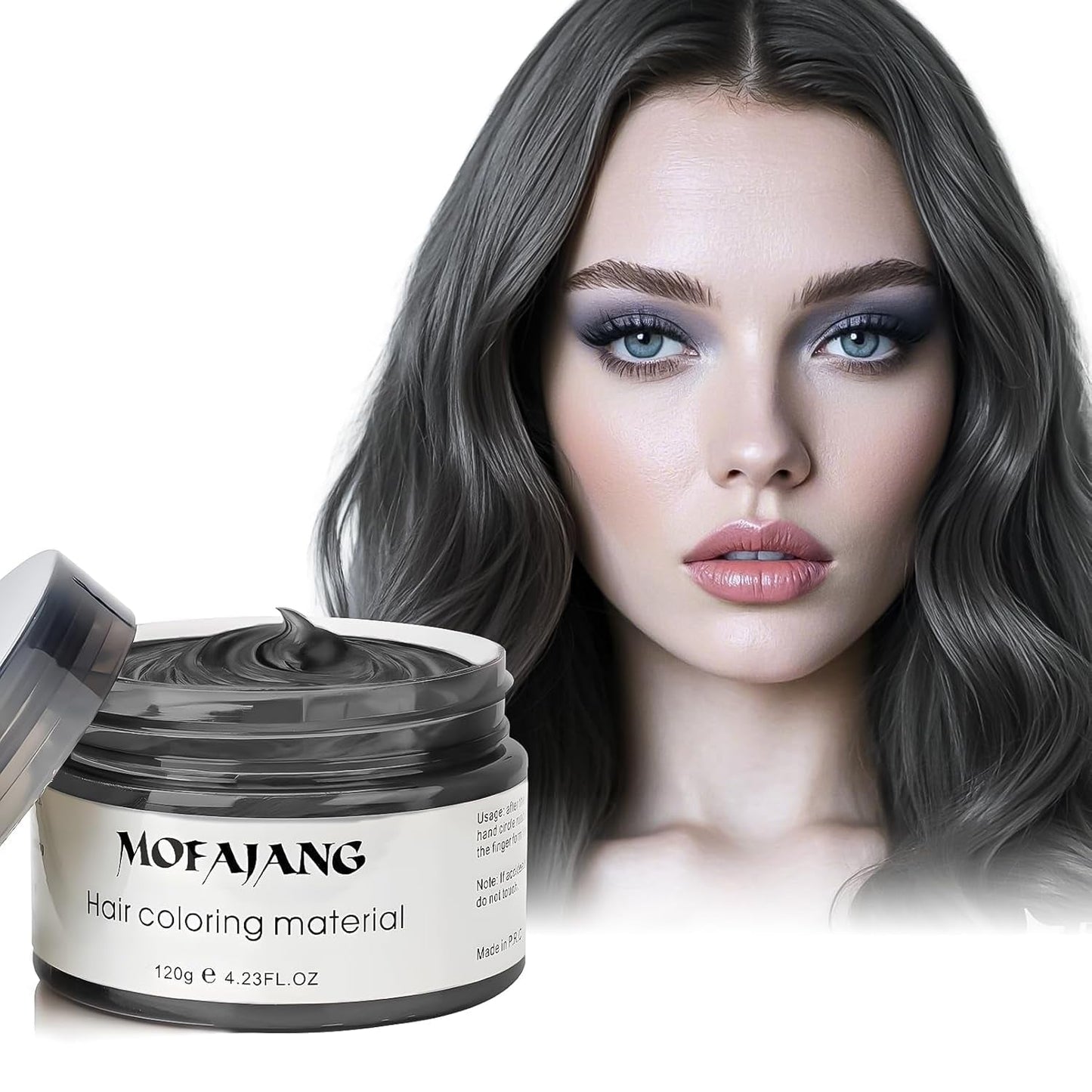 Tillfällig hårfärg, 4,23 ounce färgvax för män, kvinnor, tvättbar naturlig färg pomada, omedelbar hårfärg för fest, cosplay, Halloween (röd) Naty Shop hårfärg svart 120 g (1 förpackning)