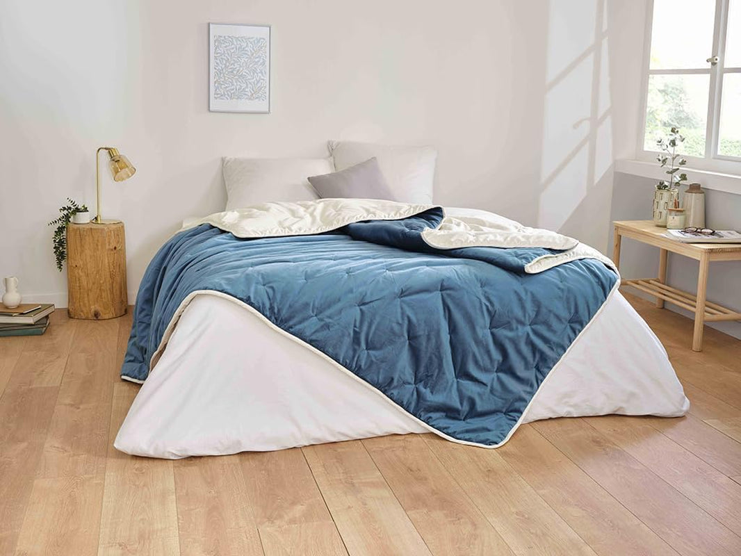 Toison D'Or Denali täcke, 180 Cm X 240 Cm, påfågelblå Täcken och täcken Naty Shop Standardtitel