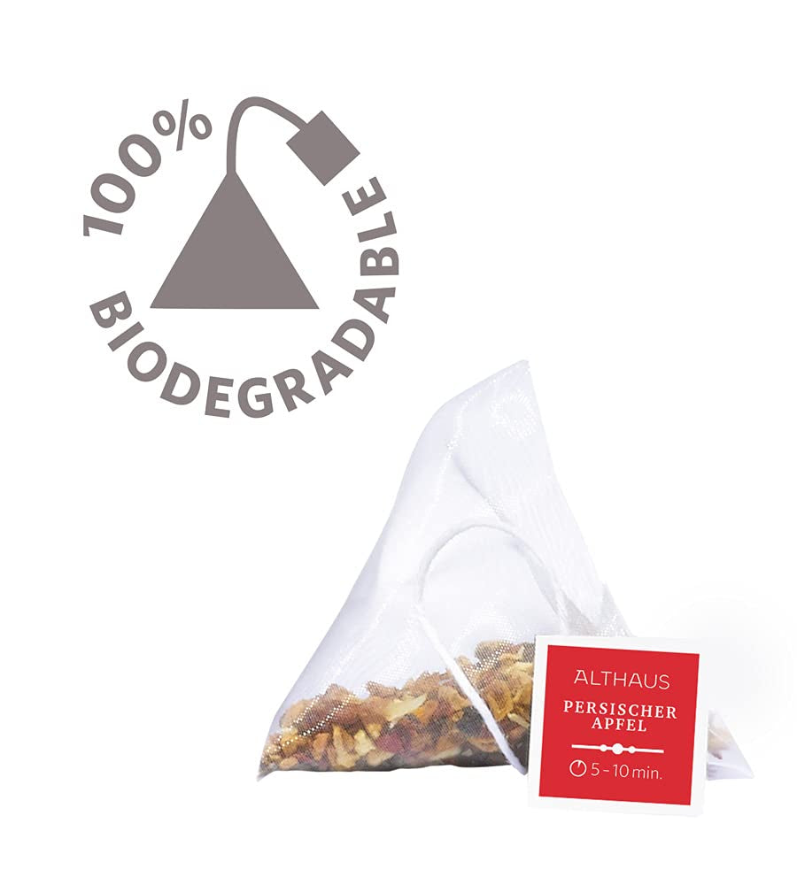 Althaus Te PERSISKA ÄPPLE ⋅ Fruktte i pyramidformade påsar PYRA PACK ⋅ Fruktte smaksatt med äppelsmak ⋅ 15 X 2,75G