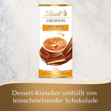 Bar Crème Brûlée Lindt Chocolate Creation | Crème Brûlée fyllning med krispig kola, toppad med den finaste mjölkchokladen | Chokladkaka | Chokladpresent, 150g