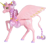Simba 109480092 - Mia and Me Unicorn Kyara, med rörliga vingar, hårspännen och stylingborste, 20 cm, 3+, rosa