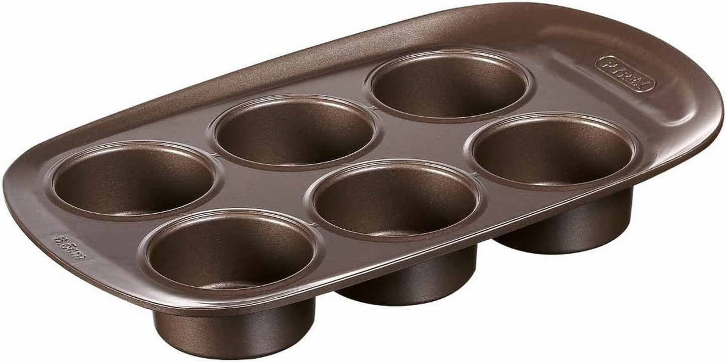 Pyrex BANDEJA 6 MAGDALENAS ASYMETRIA PX Muffinförmchen, Metall, Bunt, 6 Magdalena Formar och plåtar för bakning Naty Shop 6 Magdalena