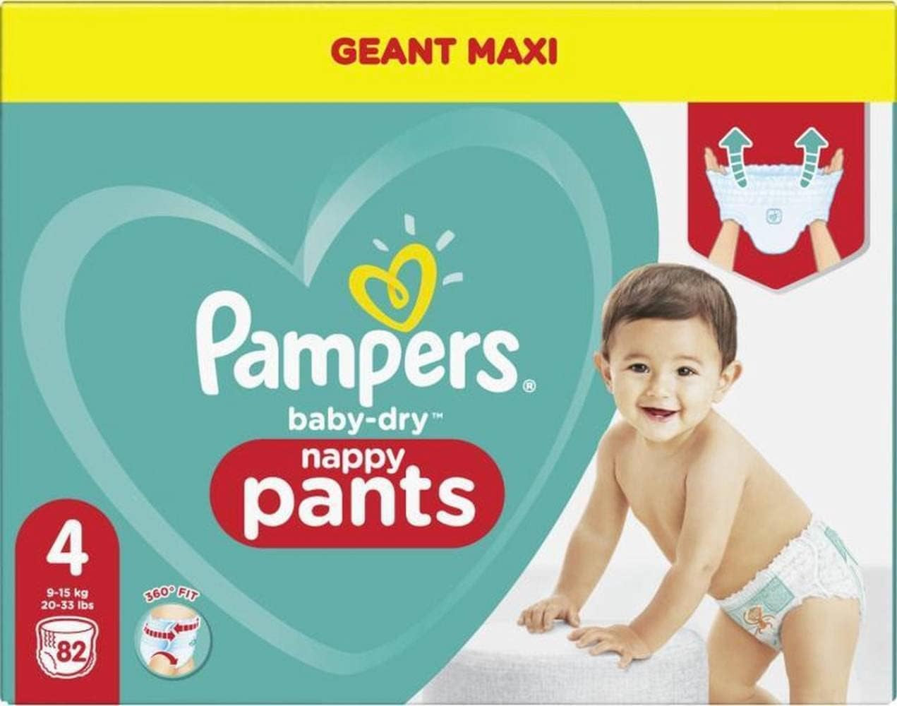 Pampers (gammal version), trosor, storlek 4, 9 kg-15 kg, trepack (1 x 88 blöjor)