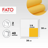 - Mjukt och ömtåligt mjukpapper för engångsbruk, förpackning med 40 silkespapper, storlek 38X38 vikta i 4, 2 lager, gul färg, 100% rent cellulosapapper, FSC-certifierat (2-pack)