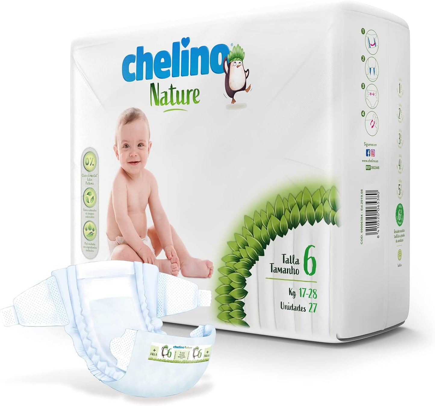 Nature babyblöja, stl 6 (17-28 kg), 162 blöjor