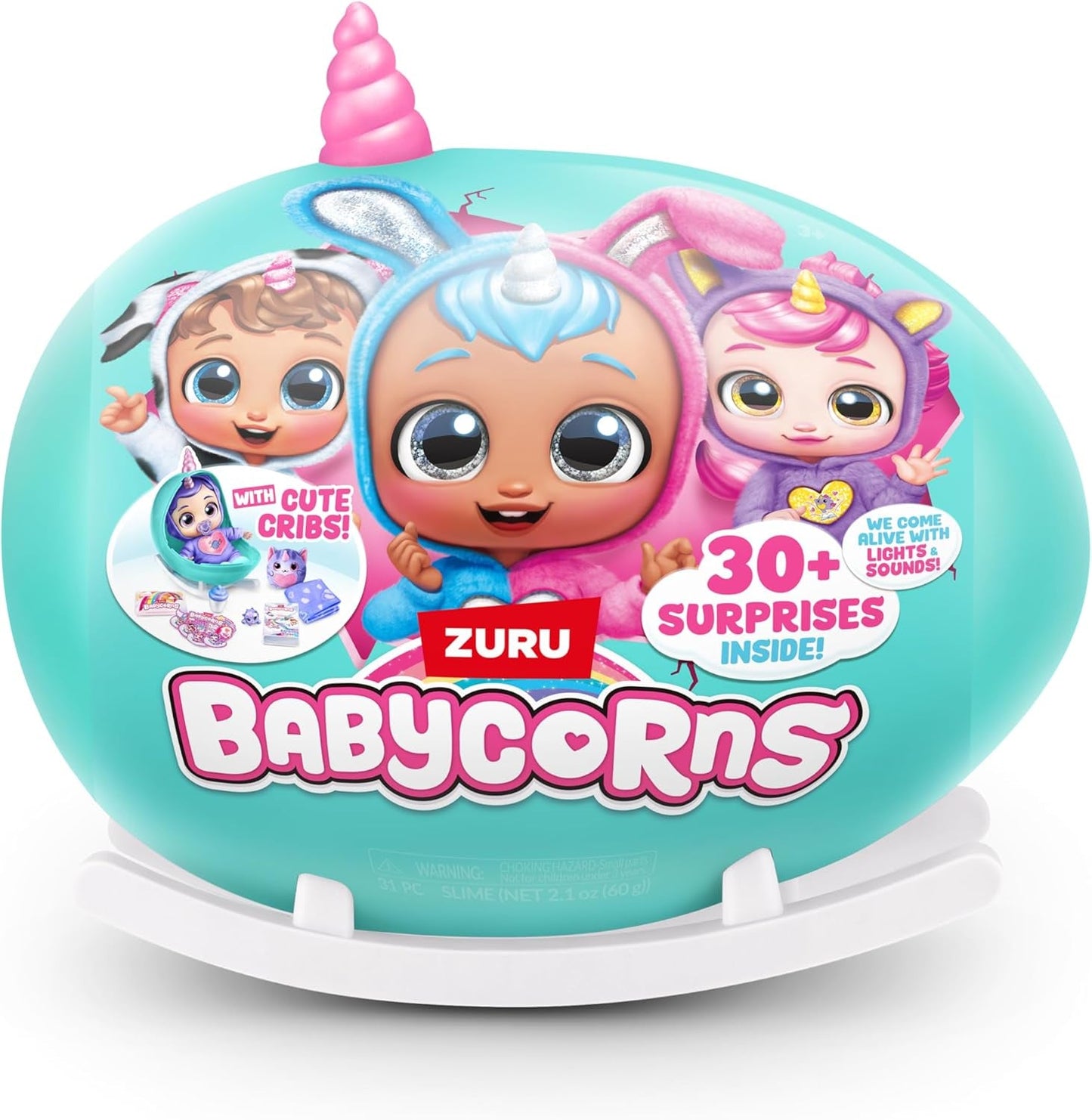 Babycorns Series 1 av ZURU Magical Cat (Mac) docka med tillbehör Unboxing överraskningsleksak för barn, flickor