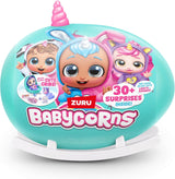 Babycorns Series 1 av ZURU Magical Cat (Mac) docka med tillbehör Unboxing överraskningsleksak för barn, flickor