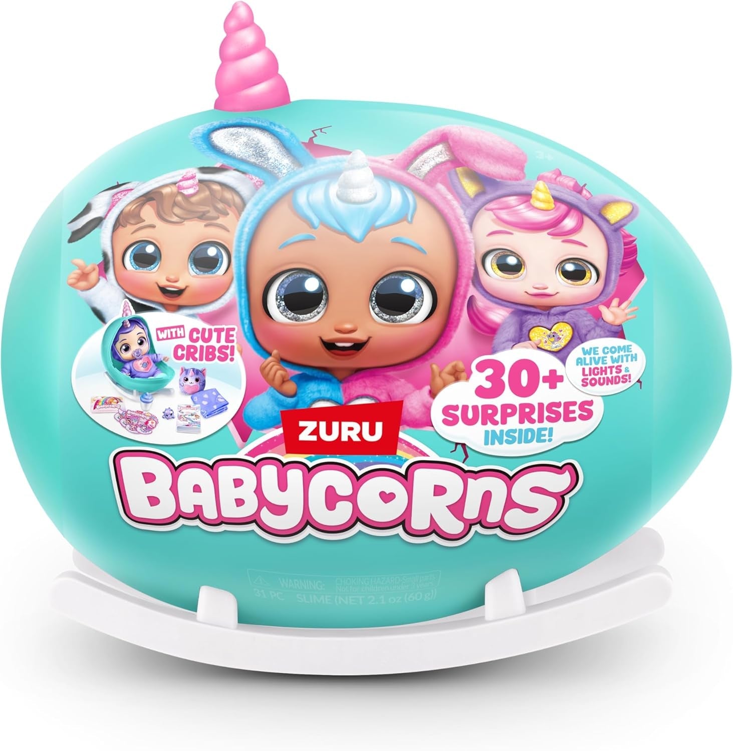 Babycorns Series 1 av ZURU Magical Cat (Mac) docka med tillbehör Unboxing överraskningsleksak för barn, flickor