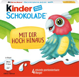 Kinderchoklad (20 x 50 g) - Alla hjärtans dag-present till honom och henne, karneval och fastelavnsgodis - Fyllda mjölkchokladkakor - 20 förpackningar med 4 individuella barer vardera