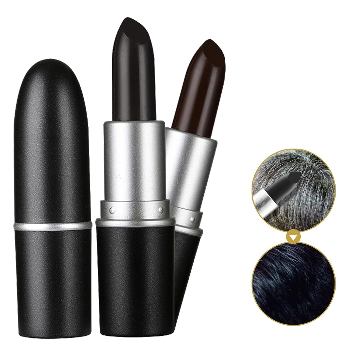 Hårfärgsstift Tillfälligt hårfärg Läppstift Hårfärgning Tillfälligt läppstift Hårfärgning Vit färg Hårskydd DIY Makeup Stick Hårfärgning Svart Brun Hårfärgning Naty Shop Standardtitel