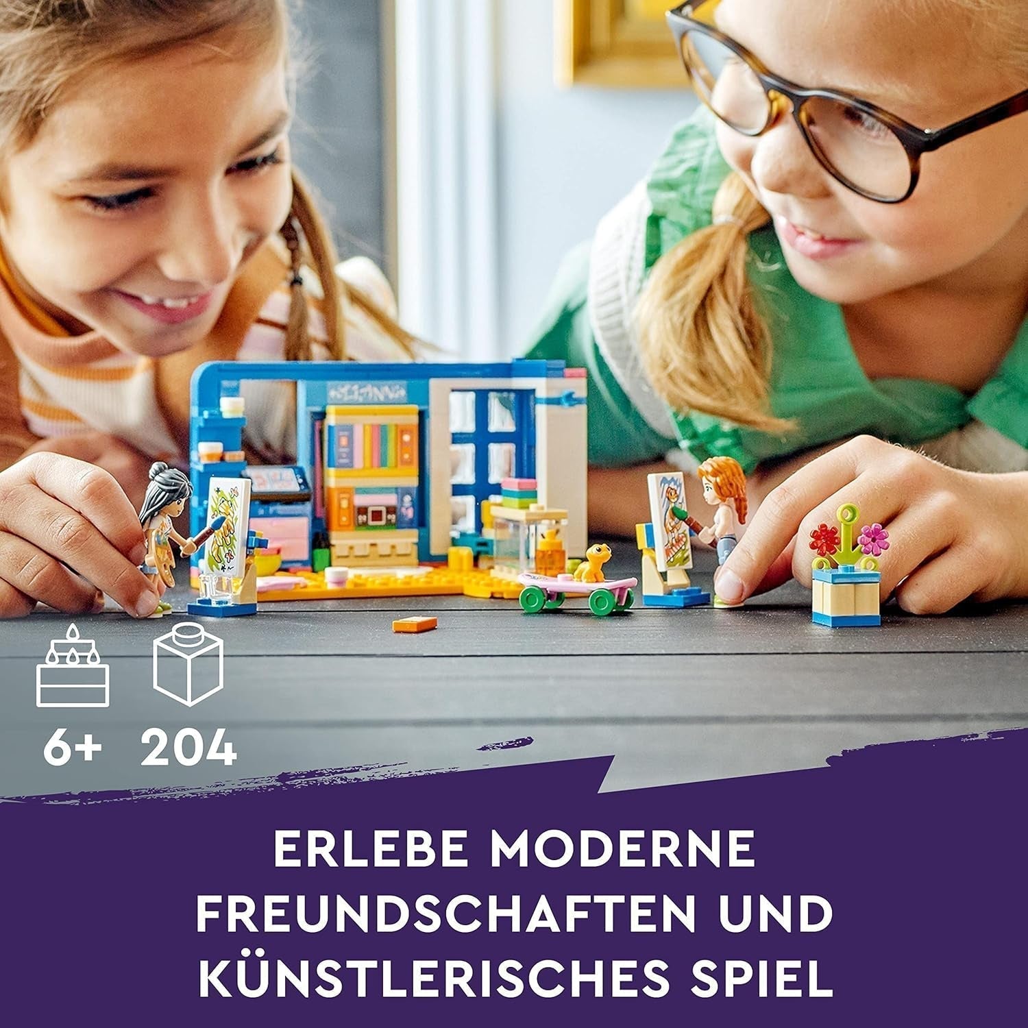 LEGO 41739 Friends Lianns rum, konsttema minileksak, liten samlingspresent med Liann, höst- och husdjursminidockor 2023-serien Byggset Besuche den LEGO-Store
