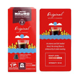 Caffè Mauro Torrefazione Kaffeekapseln Espresso Original, Intensität 10/10-50 Kapsel aus Aluminium - Kompatibel med Nespresso* Haushalts-Espressomaschinen - Hergestellt i Italien