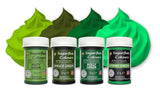 Sugarflair Pasta matfärg, grön, set med 4, matfärg för pasta, fondant, marsipan, sockerpasta, smörkräm och mer: Ilex Green, Spring Green, Spruce Green, Party Green - Set om 4