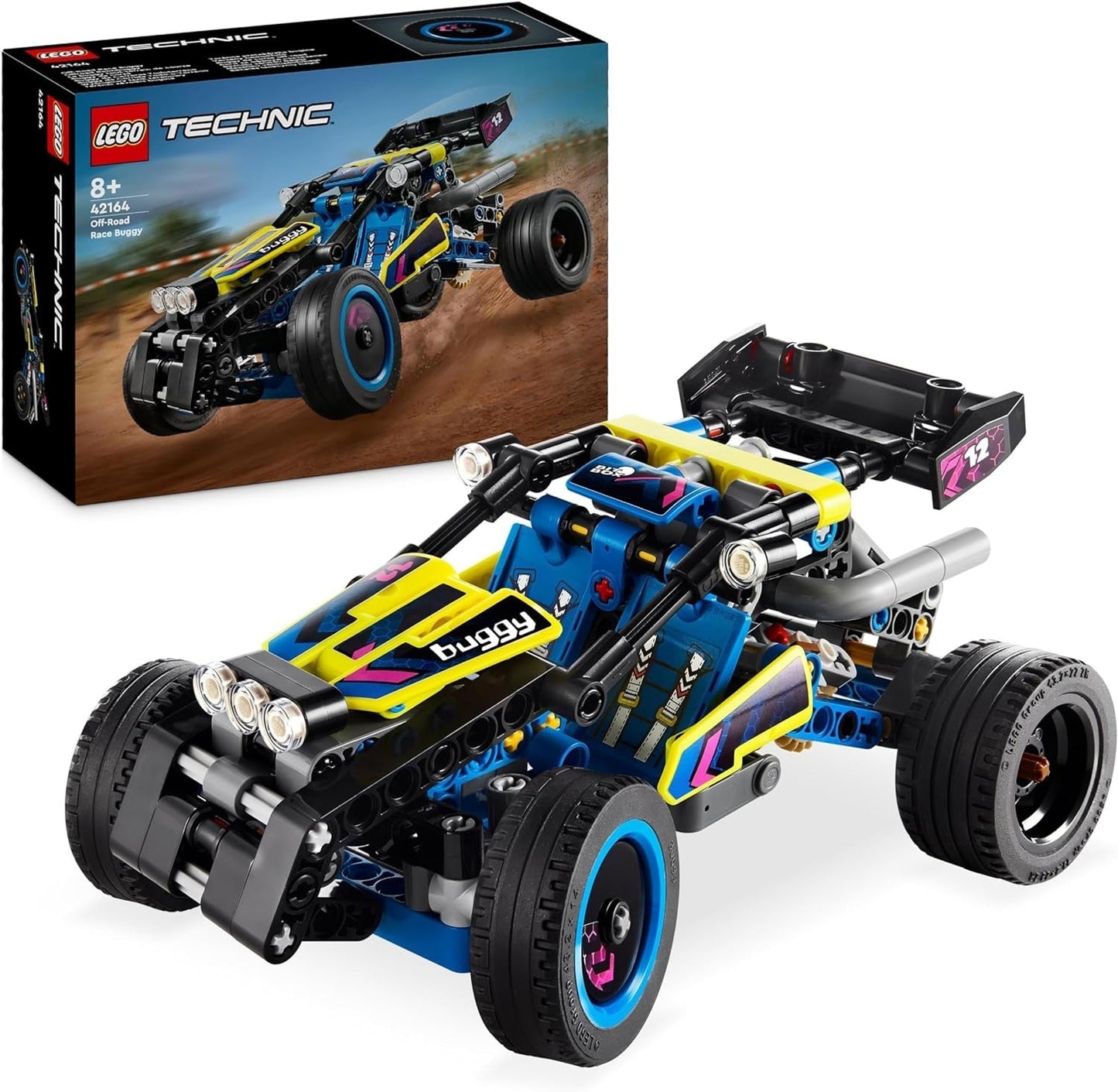 LEGO Technic Offroad Racing Buggy Billeksak för barn Buggy Racing Car Byggsats Gåva för 8 år gamla pojkar och flickor Rallybil Modell 42164 Byggset Besuche den LEGO-Store Singel