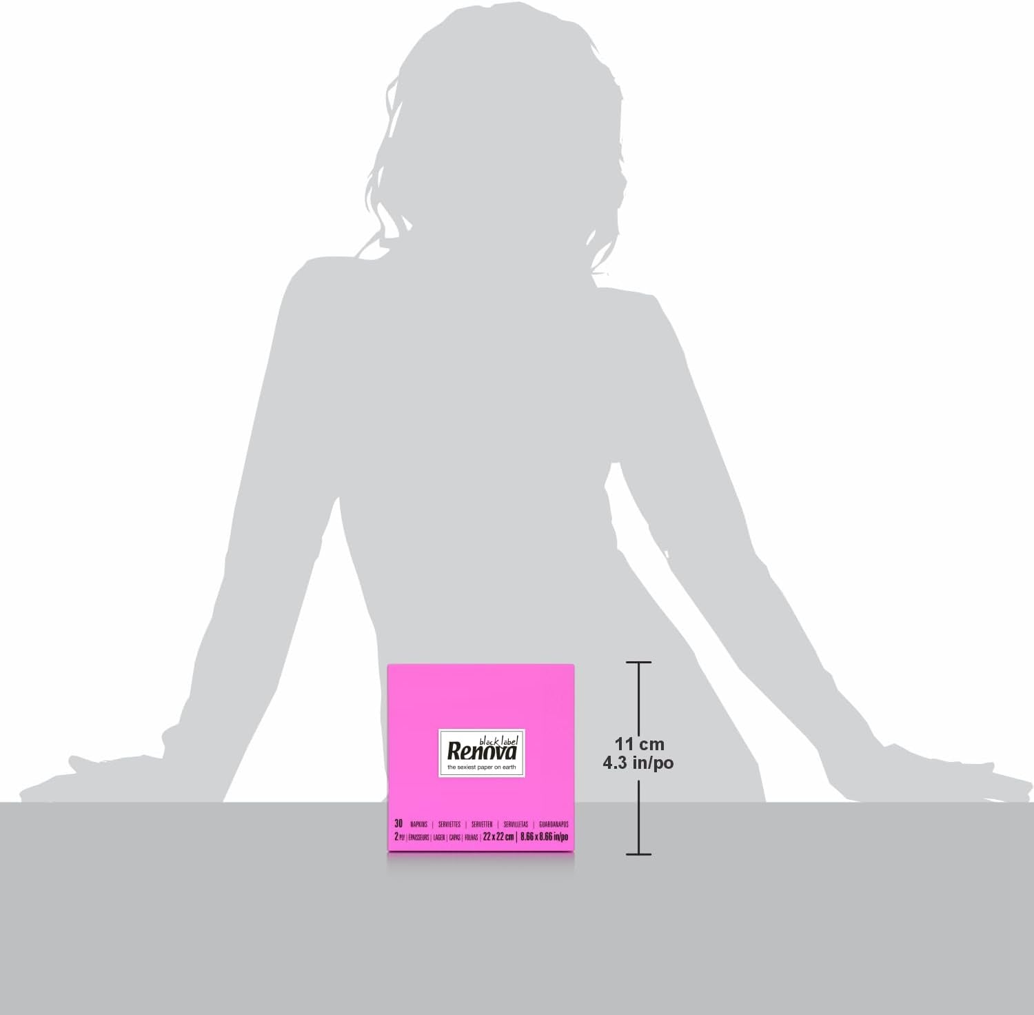 Renova cocktailservetter, fuchsia, 30 servetter
