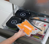 Vakuumsats Küchenprofi EASYFRESH | Set med 7 delar | 1x elektrisk vakuumpump, 1x vakuumburk S, M och L, 3x vakuumpåsar 22x21 cm | borosilikatglas, högkvalitativ plast | beredning och förvaring Matförvaringslådor Naty Shop
