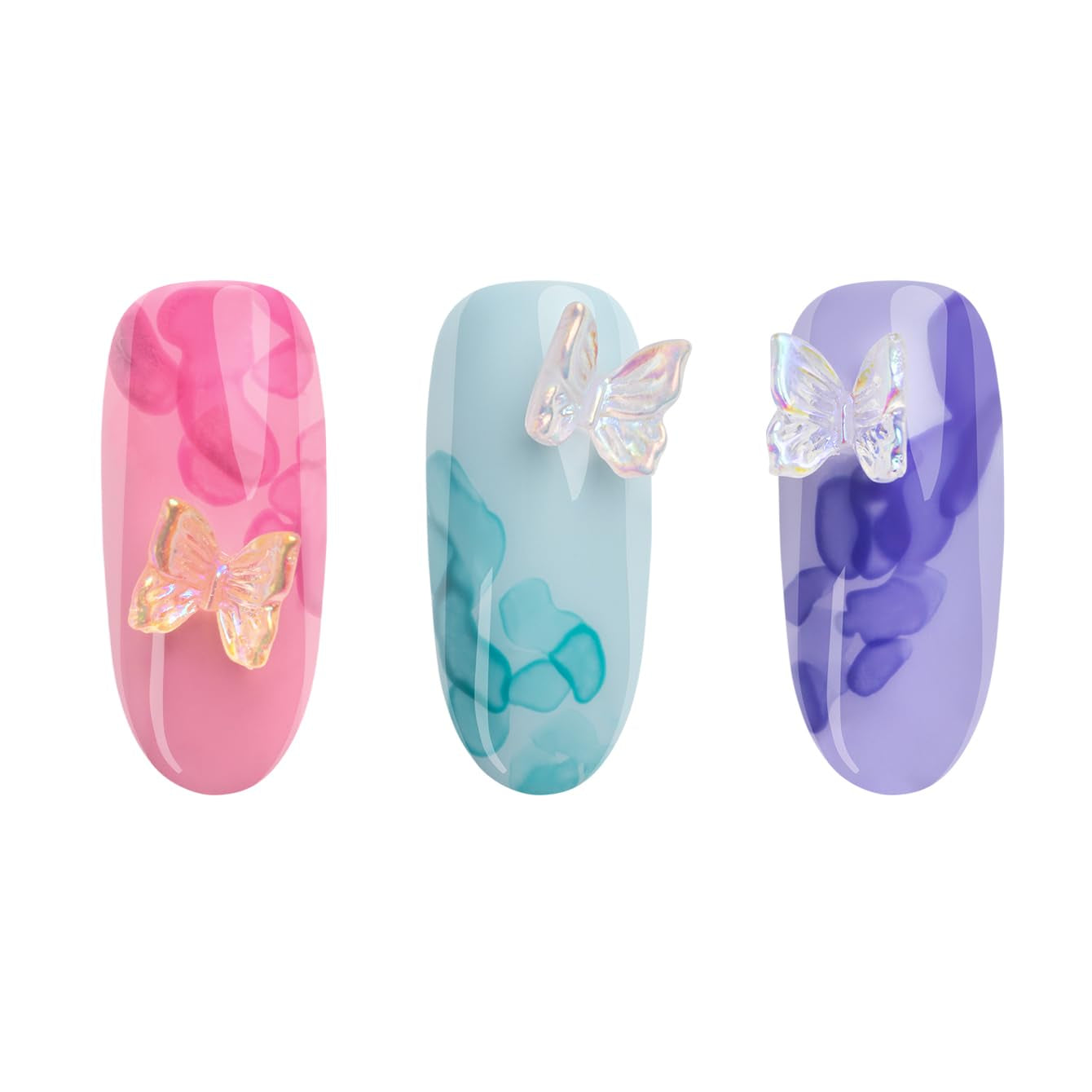 NÉONAIL Nageldekoration 3D Nail Art Schmetterlinge - Nail Charms - Nägel Selber Machen - Nails - Nageldesign Accessoarer - Nailart - Nail Art Zubehör - Nagel Deko - Nagelschmuck - Mehrfarbig
